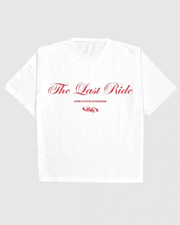 Legacy Red - The Last Ride - M, white - design in front