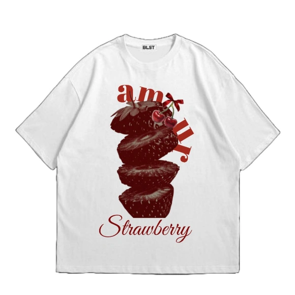 "Amour" Oversize Tshirt - M, White