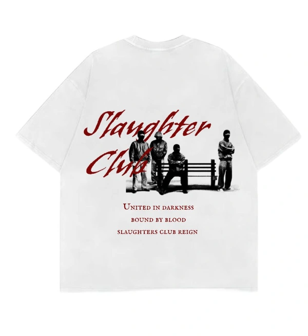 "Slaughter Club" Oversize Tshirt - L, White
