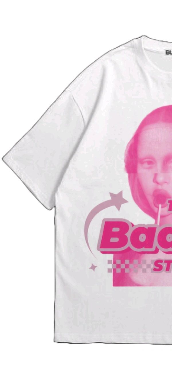 "Baddie" Oversize Tshirr - L, White