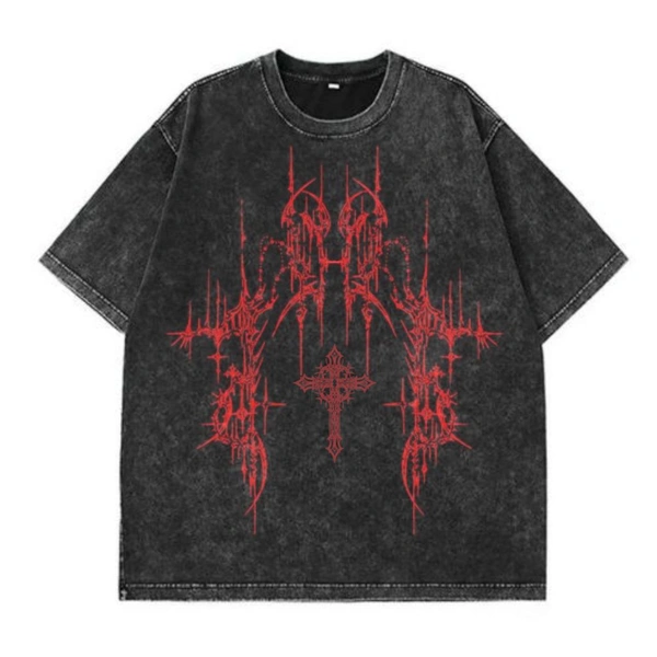 "Blade Saint" Oversize Tshirts - S, Dorado