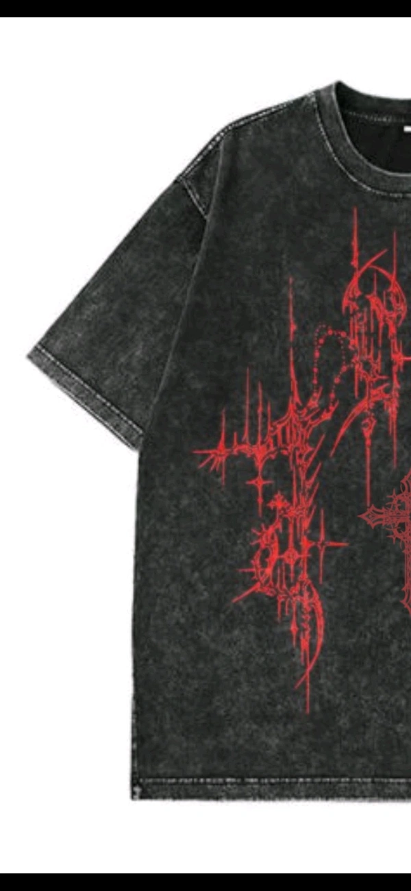 "Blade Saint" Oversize Tshirts - S, Dorado
