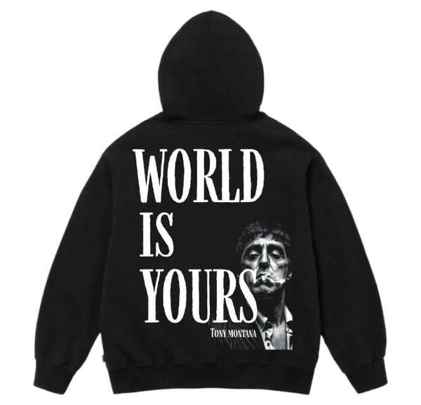 "TONY MONTANA" HOODIE - Black, M
