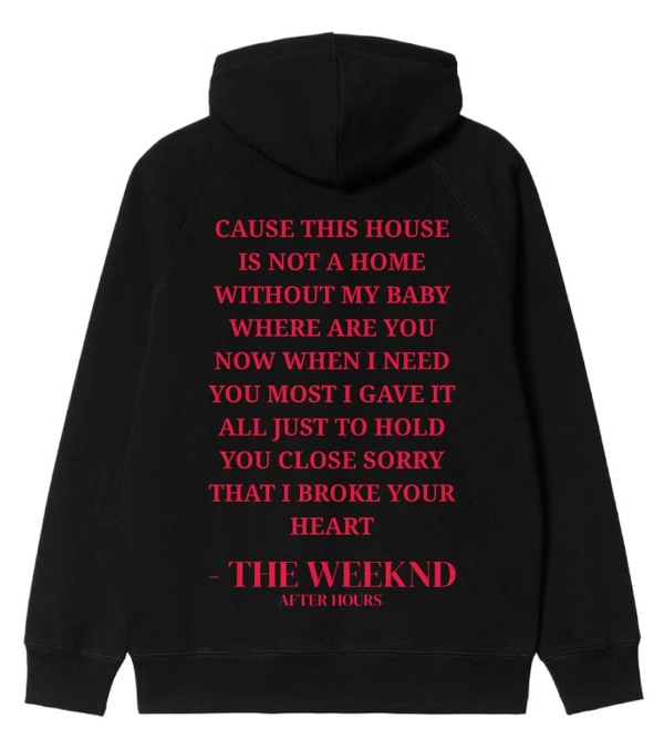 "THE WEEKND" Hoodie - Black, S