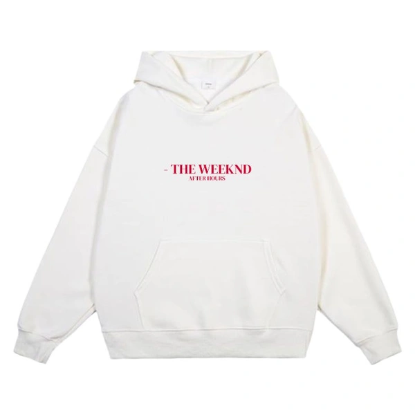 "THE WEEKND" Hoodie - White, M