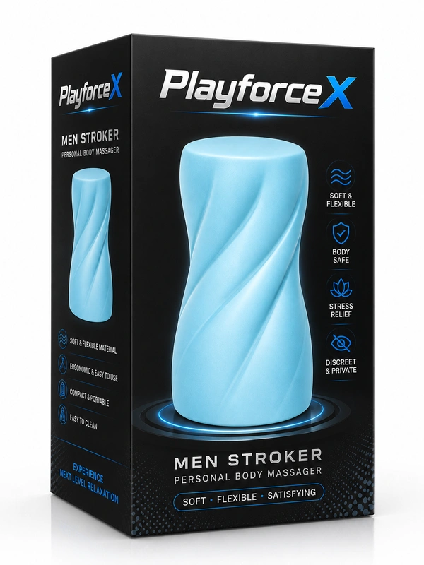 PlayforceX Soft Flexible Stress Relief & Relaxing Personal Body Massager for Men 