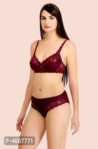 Women Cotton Bra Panty Set for Lingerie Set ( Pack of 2 ) - 30