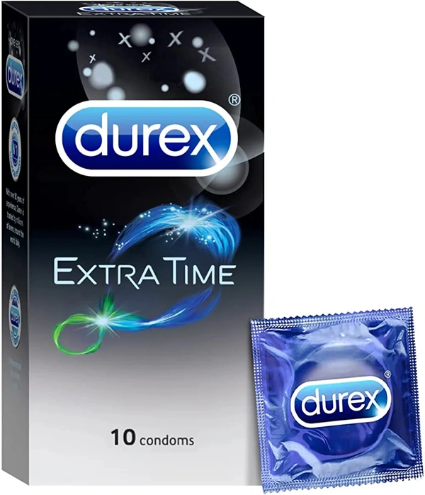 Durex Extra Time Condoms for Men - 10 Count