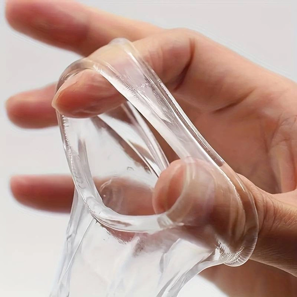 Clear Penis Extender Sleeve With Ball Loop