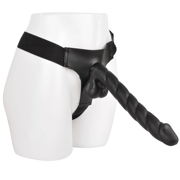 12 Inches Strapon Big Lean Dildo Perfect Fit For Anus And Vagina | Black - Free Shipping, Non Returnable, Silicon
