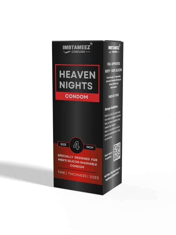 Imbtameez 4 Inch Silicone Condom for Men | Reusable & Safe | Heaven Nights – IMBtameez - 4inch