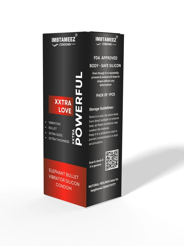 Imbtameez | Xtra Powerful Dragon Elephant Bullet Vibrator Silicone Condom - Silicone