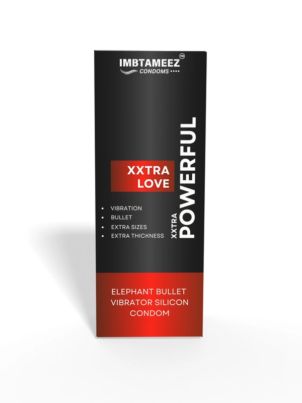 Imbtameez | Xtra Powerful Dragon Elephant Bullet Vibrator Silicone Condom - Silicone