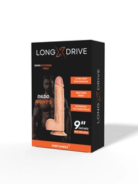 Long X Drive Night Dildo 9inch Skinsational Feel - Tan