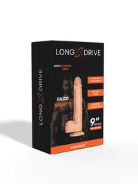 Long X Drive Night Dildo 9inch Skinsational Feel - Tan
