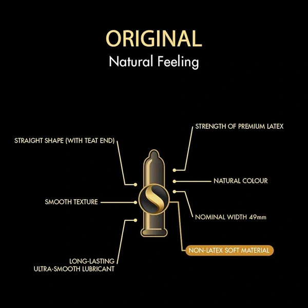 Skyn Multi Pack Condoms for Men (Original, Extra lube, Intensefeel) 30 count(Pack of 3) |Feel Everything|Latex Free