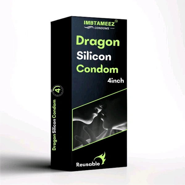Silicone Dragon Condom 4inch For Men  - Brown, Discrete Shipping, 4inch