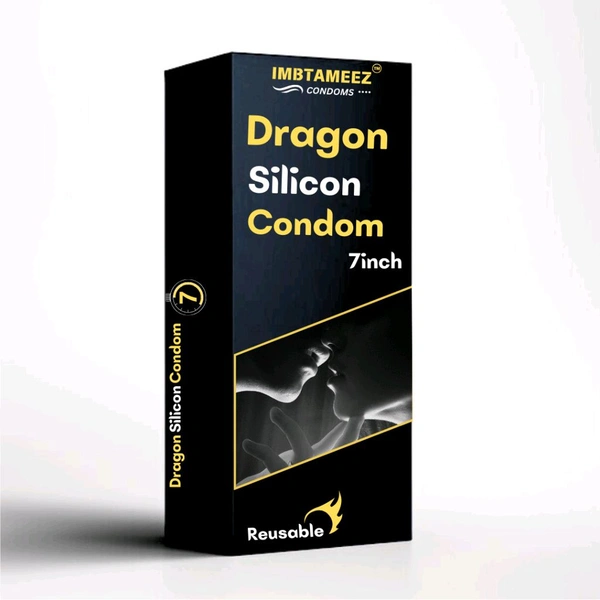 Silicone Dragon Condom 7inch For Men  - Silicon, 7inch, brown