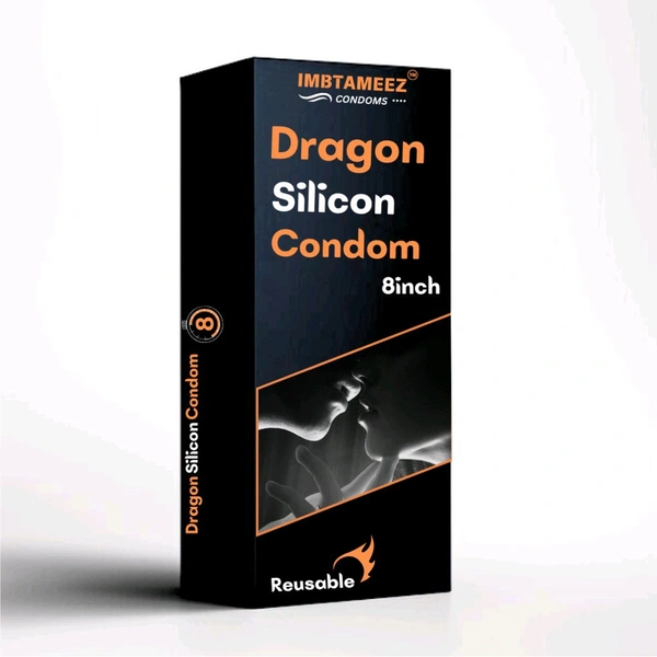 Silicone Dragon Condom 8inch For Men  - brown, Silicon, 8inch