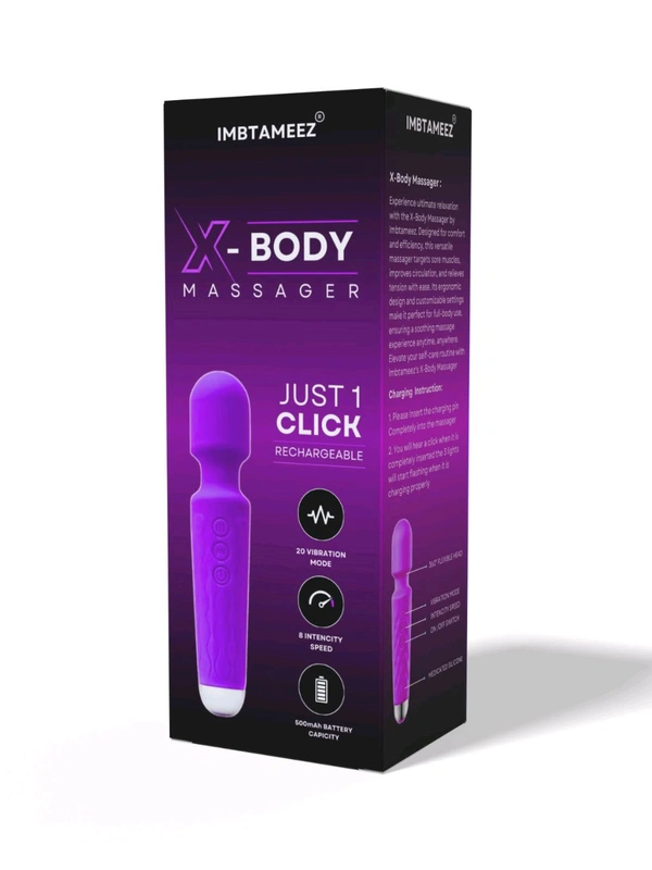 X-Body Massager For Waterproof Vibrate Rechargeable  - Pink Flamingo