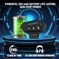 MOTO GENIUS BT12 Bluetooth Helmet Headset with Mic - Compatible with iOS & Android Smart
Headphones (Wireless) - Black