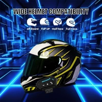 MOTO GENIUS BT12 Bluetooth Helmet Headset with Mic - Compatible with iOS & Android Smart
Headphones (Wireless) - Black