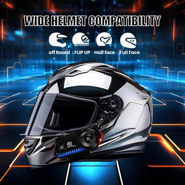 MOTO GENIUS BT57 Bluetooth Helmet Headset - Auto Answer, Siri Support, Waterproof, Stereo Smart Headphones (Wireless) - Black