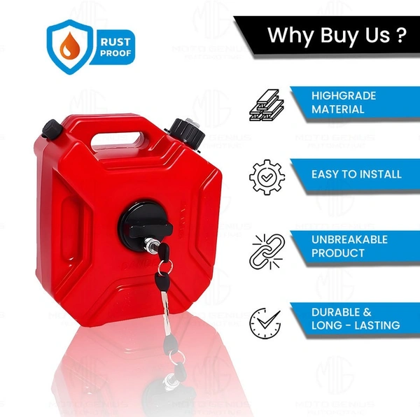 Heavy-Duty Fuel Jerry Can for Bike- Petrol/Diesel
Storage Red 5 L Fuel Can (For Fuel Storage) - Red