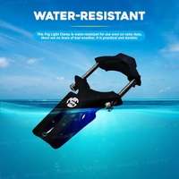 OBEROI'S TRADERS Shocker Fog Light Clamp | LED Light Mount Holder Bracket Kit for All Bikes (Pack of 2) - Black