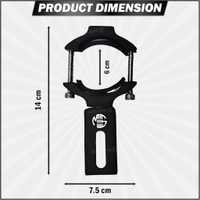 OBEROI'S TRADERS Shocker Fog Light Clamp | LED Light Mount Holder Bracket Kit for All Bikes (Pack of 2) - Black