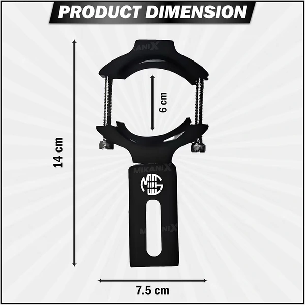 OBEROI'S TRADERS Shocker Fog Light Clamp | LED Light Mount Holder Bracket Kit for All Bikes (Pack of 2) - Black