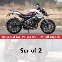 OBEROI'S TRADERS Carbon Finish Front/Rear Pro Disc Wheel Cover | Alloy Hubcap Cover 17 Inch Bike Fairing Kit Compatible with Bajaj Pulsar NS/RS All Bikes
 - Black