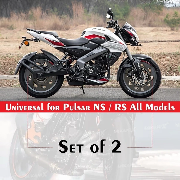 OBEROI'S TRADERS Carbon Finish Front/Rear Pro Disc Wheel Cover | Alloy Hubcap Cover 17 Inch Bike Fairing Kit Compatible with Bajaj Pulsar NS/RS All Bikes
 - Black