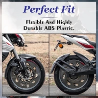 OBEROI'S TRADERS Carbon Finish Front/Rear Pro Disc Wheel Cover | Alloy Hubcap Cover 17 Inch Bike Fairing Kit Compatible with Bajaj Pulsar NS/RS All Bikes
 - Black