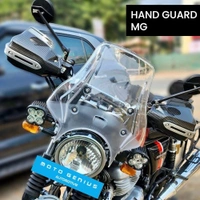 MOTO GENIUS Universal Bike Hand Guards Protectors | Wind Deflector Made for Hand Safety While Riding All Motorcycle (Carbon)