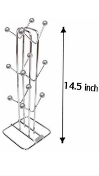 Stainless Steel Cup Stand, Coffee/tea Cup Holder For Modular Kitchen(Pack Of 2)