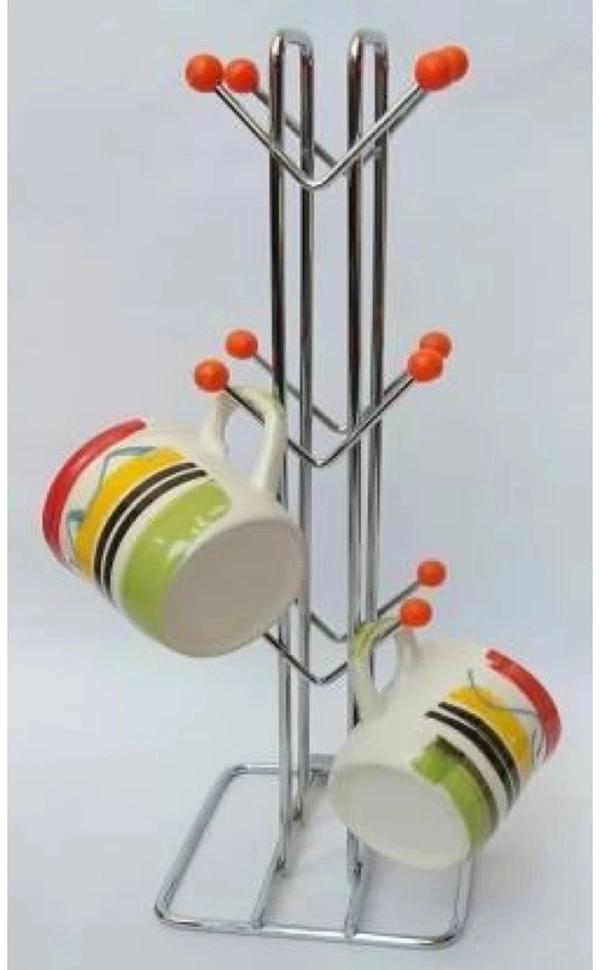 Stainless Steel Cup Stand, Coffee/tea Cup Holder For Modular Kitchen(Pack Of 2)