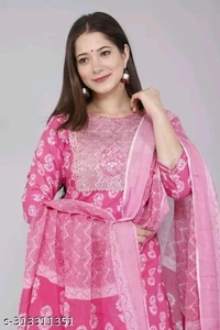 Beautiful Rayon Kurta Set With Bottomwear & Dupatta - S