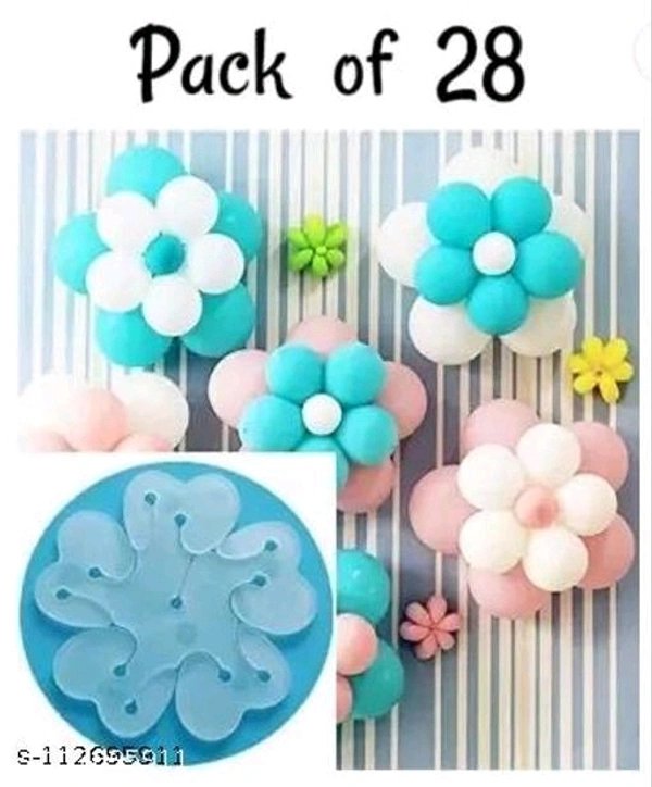 Solid Reusable 28 Pcs Flower Shape Balloon Clips