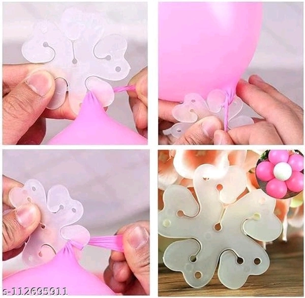 Solid Reusable 28 Pcs Flower Shape Balloon Clips
