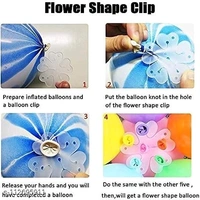 Solid Reusable 28 Pcs Flower Shape Balloon Clips