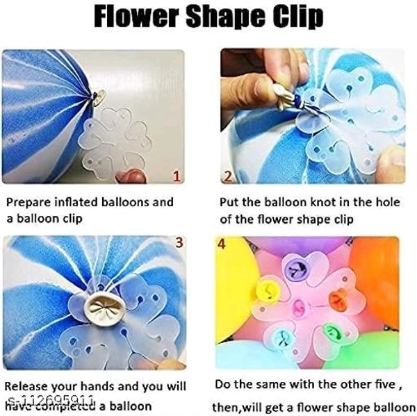 Solid Reusable 28 Pcs Flower Shape Balloon Clips