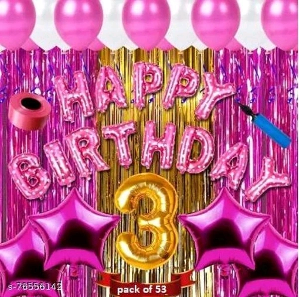 3rd/Third Birthday Decoration Combo set