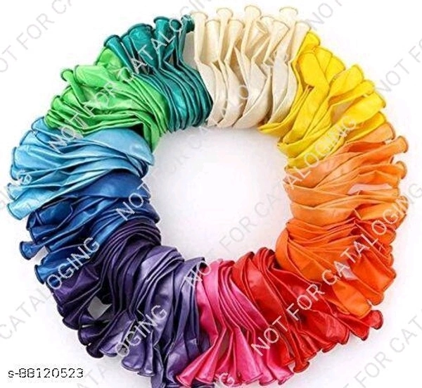 Mettalic Finish Balloons For Birthday, Aniversery, Any Party Decoration(Pack Of 100)