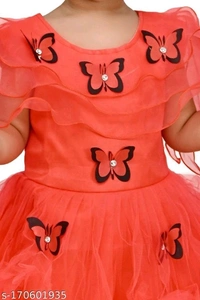 Butterfly Frock For Baby Girls - 3-4 Years