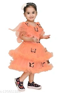 Butterfly Frock For Baby Girls - 1-2 Years