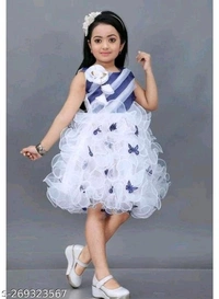 Baby Girls Frock For Party Wear - 6-7 Years