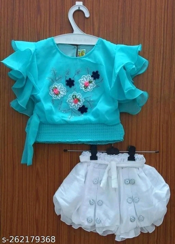 Chiffon To & Balloon Shorts For Baby Girl - 3-6 Months