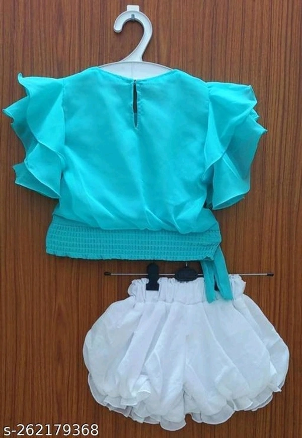 Chiffon To & Balloon Shorts For Baby Girl - 6-9 Months