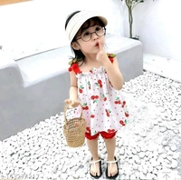 Baby Girl Red Color Cotton Little Pari Top & Bottom Frock Set - 0-3 Months